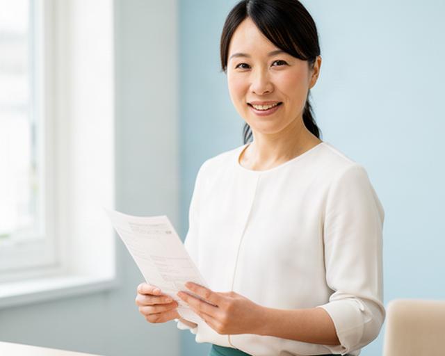 つくば市の明るい相談室で家計資料を手にする代表コンサルタント